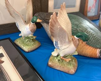 fitz and floyd bookends (foot missing on one duck)