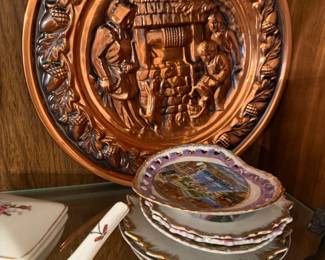 Copper decorative plate