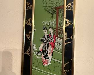 Second MCM geisha art wall hanging