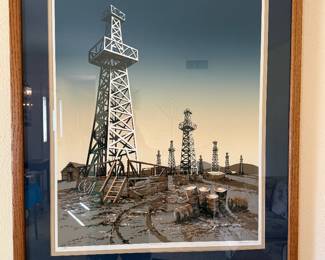 “Wildcatting 1900 “framed and signed print