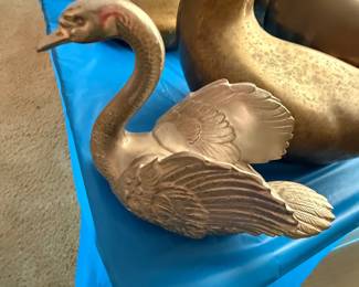Rare vintage Heavy metal swan bird