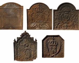 Antique French Cast Iron Fireback Backsplash (5)