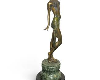 After DEMETRE CHIPARUS (1886-1947) Bronze Art Deco Dancer Statue