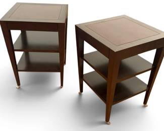 Pair of Italian DONGHIA Paris Square End Tables