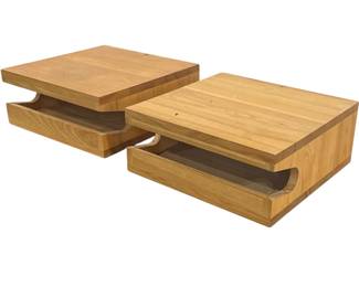 A Pair of KNIFE & SAW Modern Bike Shelf
