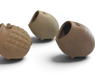 Three 1960'S ROBERT MAXWELL Critter Stoneware Sculptures