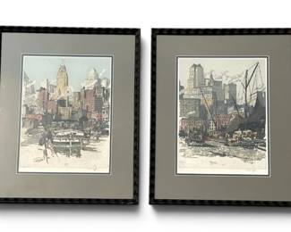 2 HANS FIGURA (1898-1978) Lower Manhattan New York