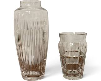 Modernist BACCARAT and ATLANTIS Crystal Vases