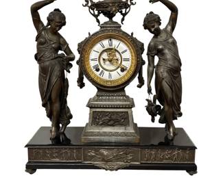 ANSONIA Fisher & Hunter Figural Mantle Clock