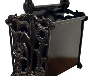 Art Nouveau Iron Gazelle Magazine Holder