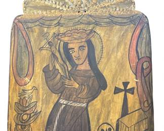 JORGE SANCHEZ (New Mexico, 20th C) Saint Rita New Mexico Retablo