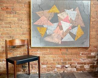 Wall Sized Post Modern Geometric Painting, LEE REYNOLDS