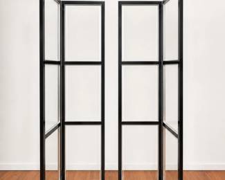 8' French Industrial Modernist Architectural Corner Panels