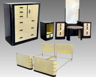 An Important NORMAN BEL GEDDES (American, 1893-1958) Bedroom Suite