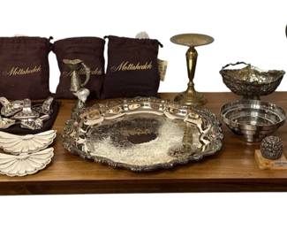 Collection Vintage Silverplate and Sterling Silver Decorative Articles
