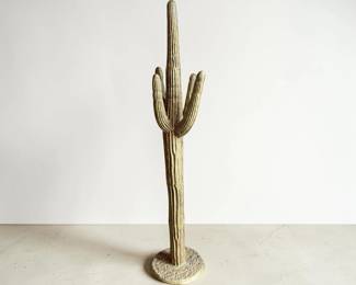 Life Size Brass Saguaro Cactus Sculpture