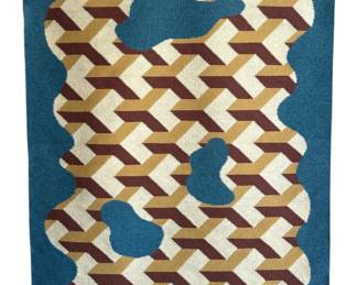 Mid Century Geometric 3-D Tapestry, EDWARD BOWLES