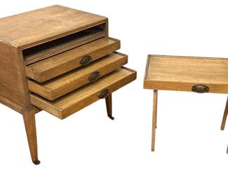 Rare Traditional "Tray" Table Chest of Drawers