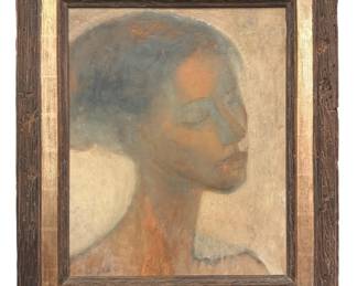 NICHOLAS BUHALIS 1958 "Grecian Head" Oil Painting