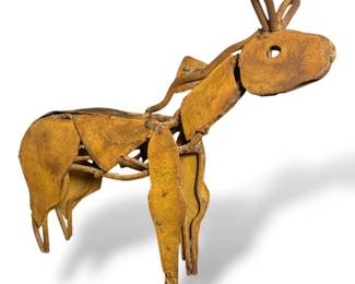 Brutalist Metalwork Horse Sculpture