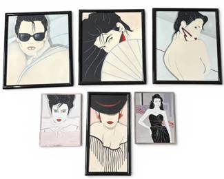 Collection PATRICK NAGEL Style Portraits of Women