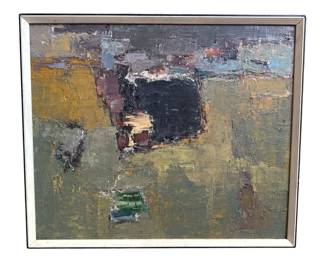 MAURY HASELTINE (Oregon, 1925-1998) Mid Century Abstract Impasto Painting, 1963