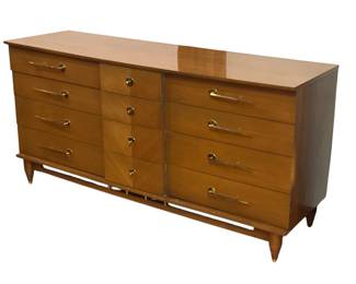 Stunning 12-Drawer Mid Century Dresser