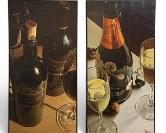 Two THOMAS ARVID (American, b.1964) Champagne Still Life Giclee