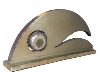 Brutalist Steel Whale Sculpture