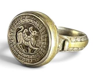 Antique Sterling Silver Mythological Creature Ring