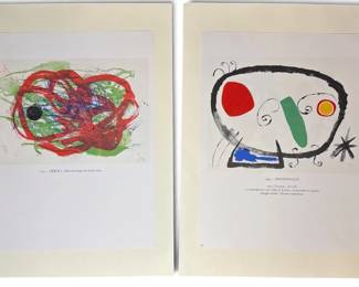 2 Limited Edition MIRO Lithograph Plates, PERSONAGE