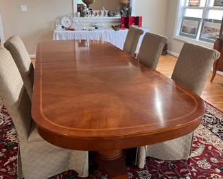 Hickory white banquet/dining table 124in by 46in