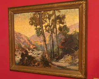 Oil on board. 28.5 x 24.5 frame 19.5 x 23.5 art