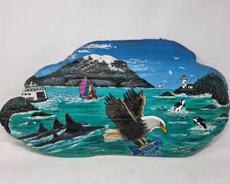 13 OriginalPacificNorthwestDriftwoodPaintingByJohnHurley