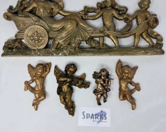 136 VintageCherubClassicalWallDecor