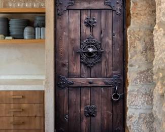 175 4FLFKWoodenDoorMuralSticker80Tx32WEachSplitinto2Pcs