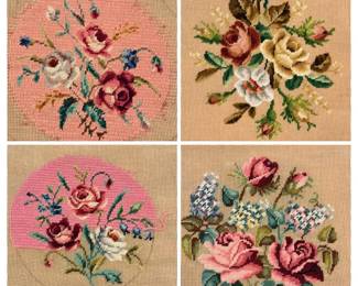 115 4VintageFloralNeedlepointCanvasCollection