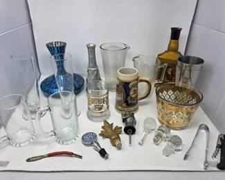 171 VintageBarwareGlasswareDecanterCollection