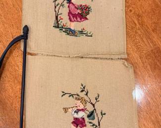 105 2CardinalNeedlepointPanels