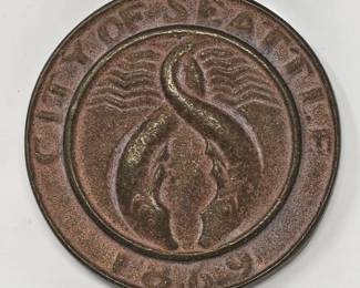 15 ReproductionBronzeStreetlightMedallion