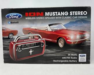 47 IONFordMustangStereoWirelessBluetoothSpeakerAMFMRadio