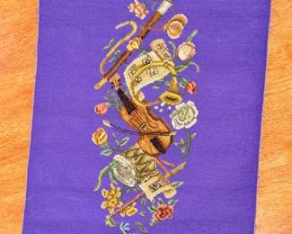 114 VintageMusicalNeedlepointCanvas