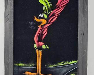 9 Vintage1970sRoadRunnerVelvetPainting