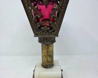 49 AntiqueOrnateProcessionalLanternOrCemeterySanctuaryLamp