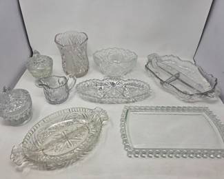 46 CollectionOfVintageAndAntiquePressedGlass