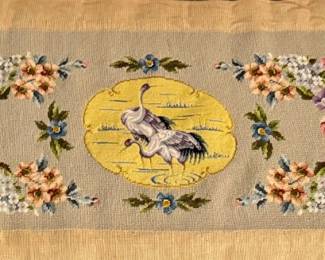 124 VintageEgretNeedlepointCanvas