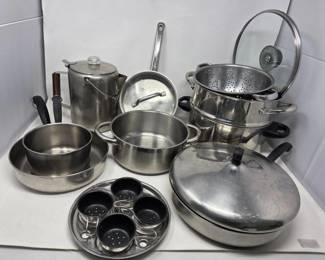 154 VintageFarberwareStainlessSteelCookware