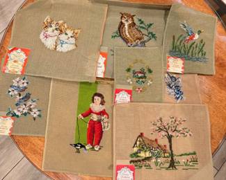 113 8VintageAnimalScenicNeedlepointCanvasCollection