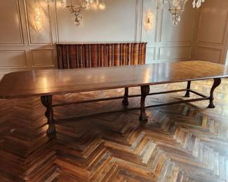 14 feet long custom dining table, one piece top