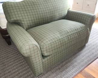 down-filled cushions VERY comfortable. SLEEPER loveseat